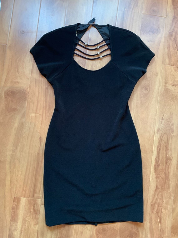 Vintage Algo-ettes Little Black Dress With Embell… - image 4
