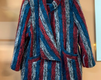 Vintage Wooly Elaine Boutique Unique Striped Blazer Jacket