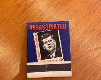 Vintage John F. Kennedy Assassinated - Murdered U.S. Presidents Collectable Souvenir Matchbook