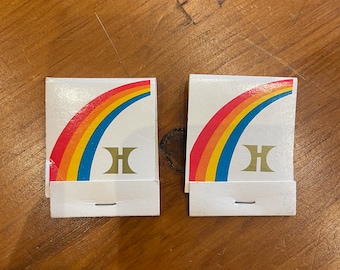 Vintage Rainbow 'H' Hilton Hotels & Inns Collectable Souvenir Matchbook