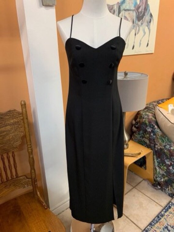 Black spaghetti strap gown best sale