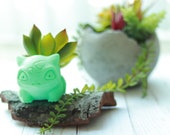 Bulbasaur Planter (Realistic), Pokemon Planter, Succulent Planter, Air Planter Many Colors