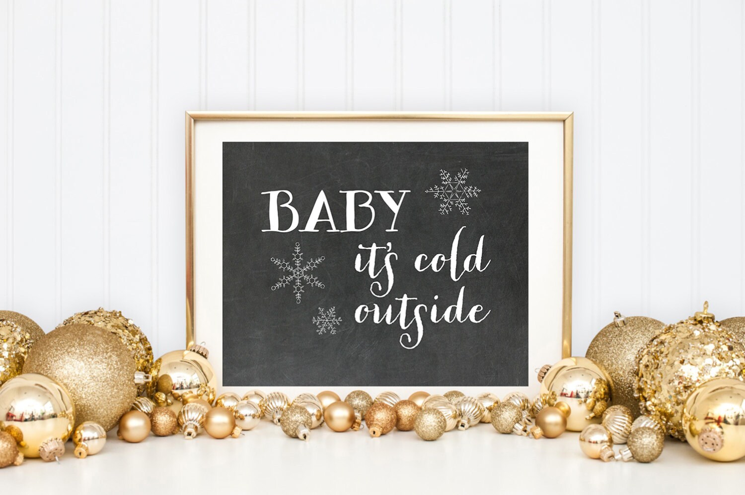 Baby It's Cold Outside Printable Art Print, Christmas Printable ...