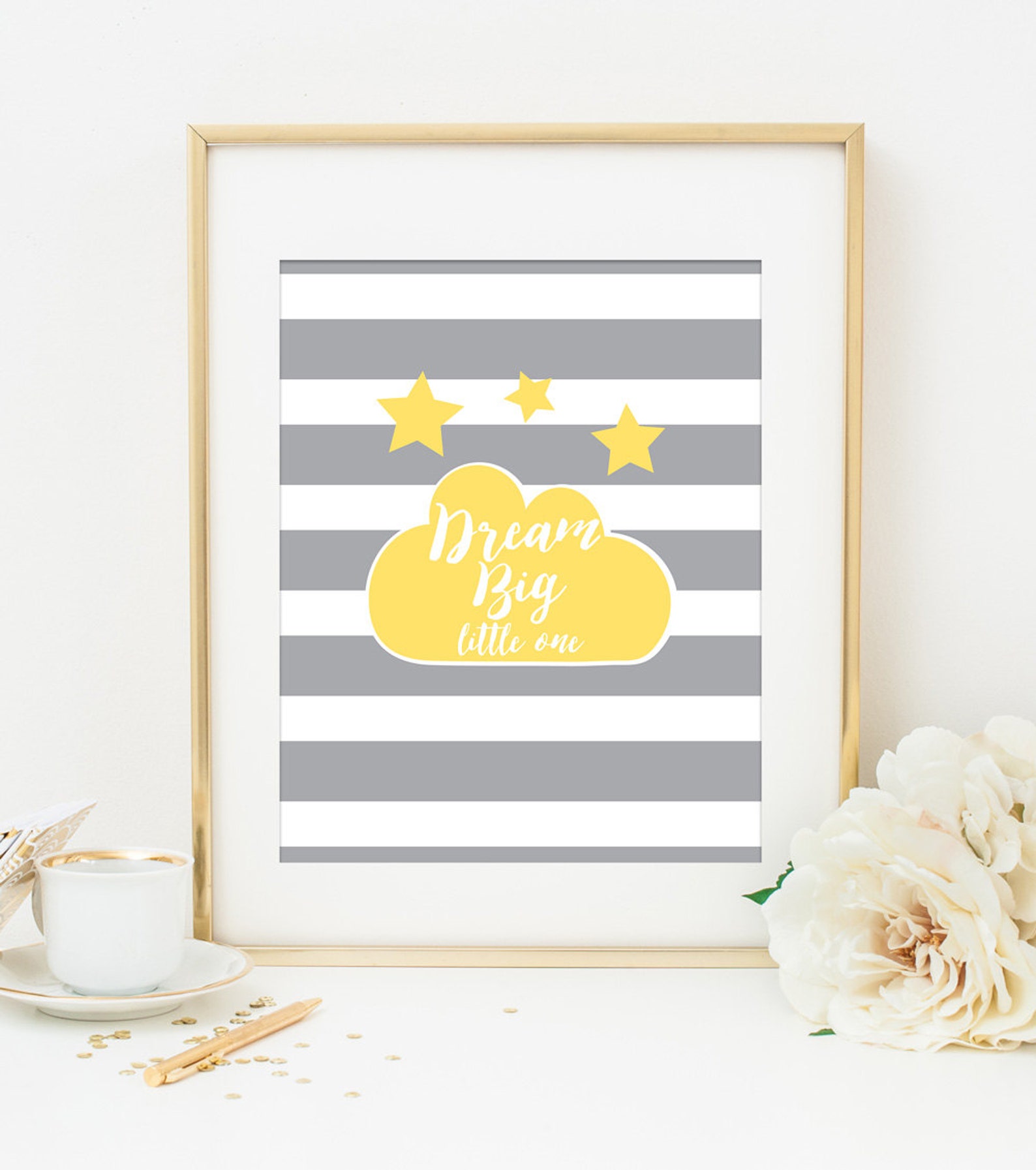 Dream Big Little One Printable Art Print Modern Nursery Art - Etsy
