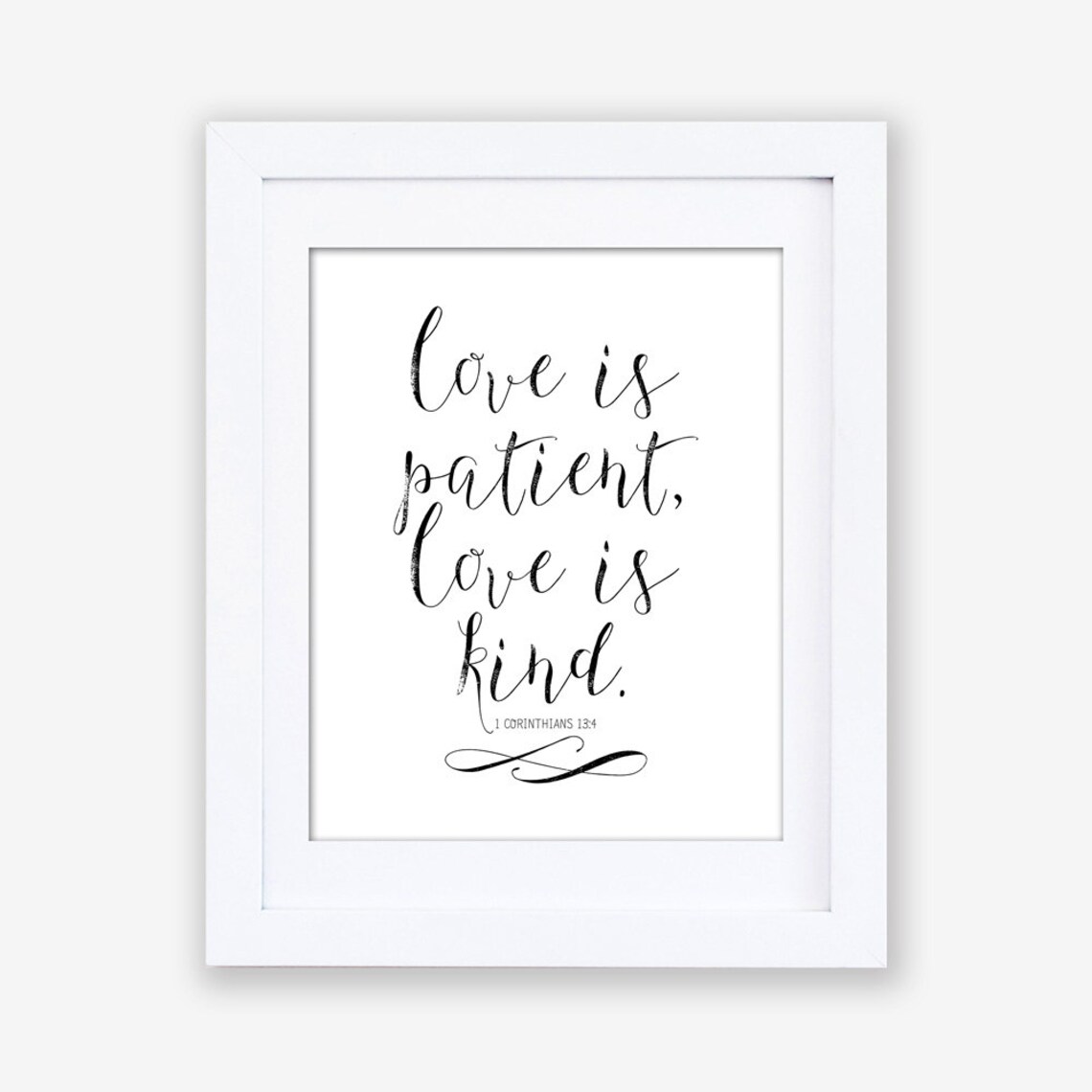 Love is Patient Love is Kind Printable Art Print 1 Corinthians 13:4 Print Bible Verse Printable ...