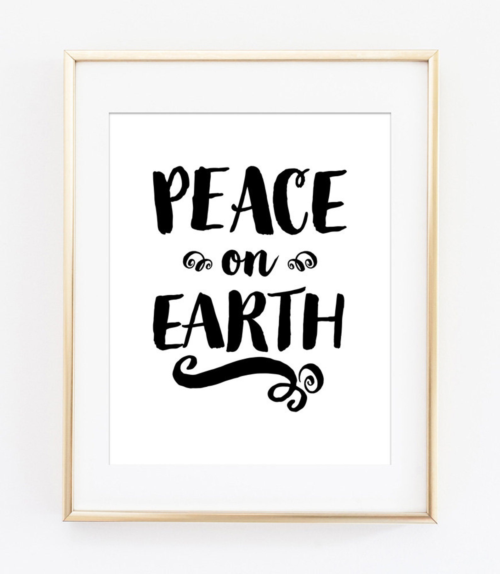 Peace on Earth Printable Art Print, Christmas Printable Art Print ...