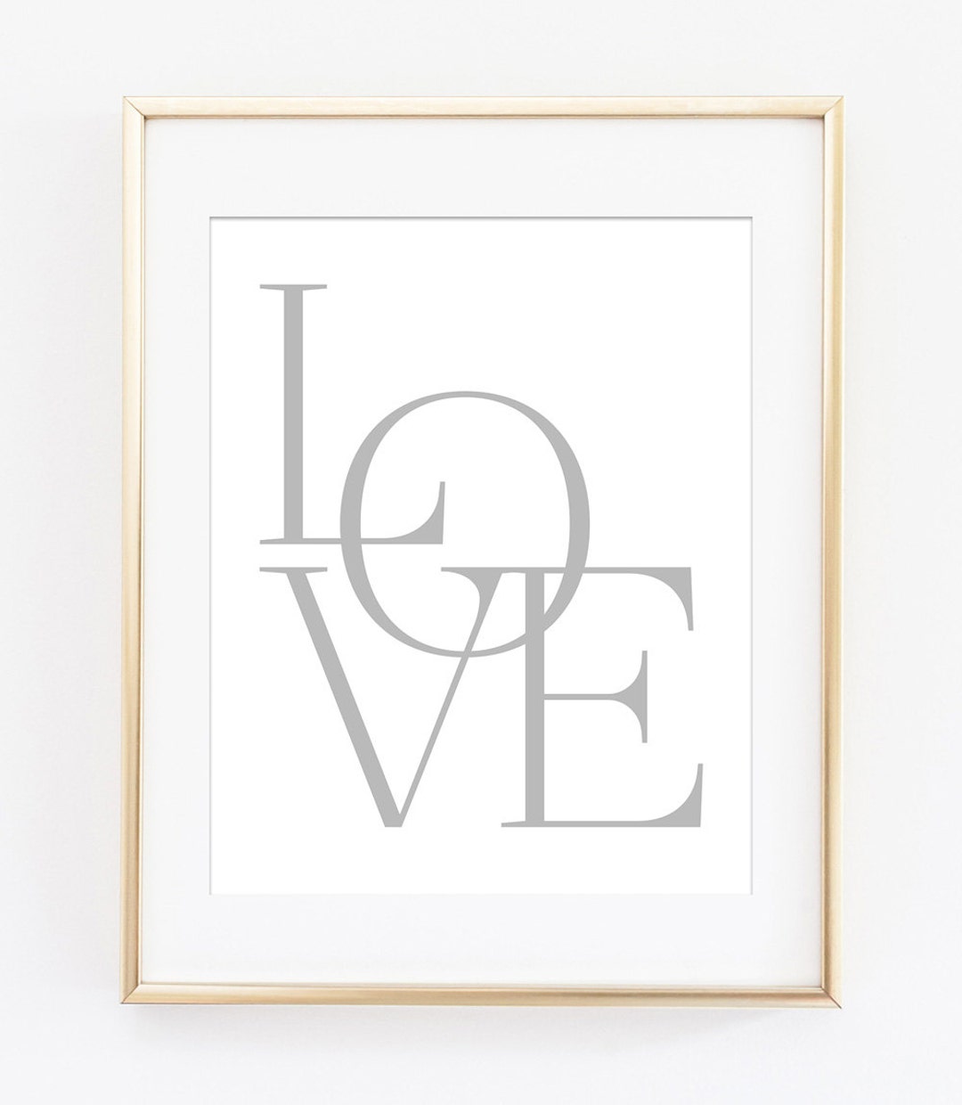 Love Print, Love Printable, Love Wall Art, Typography Poster, Gray ...