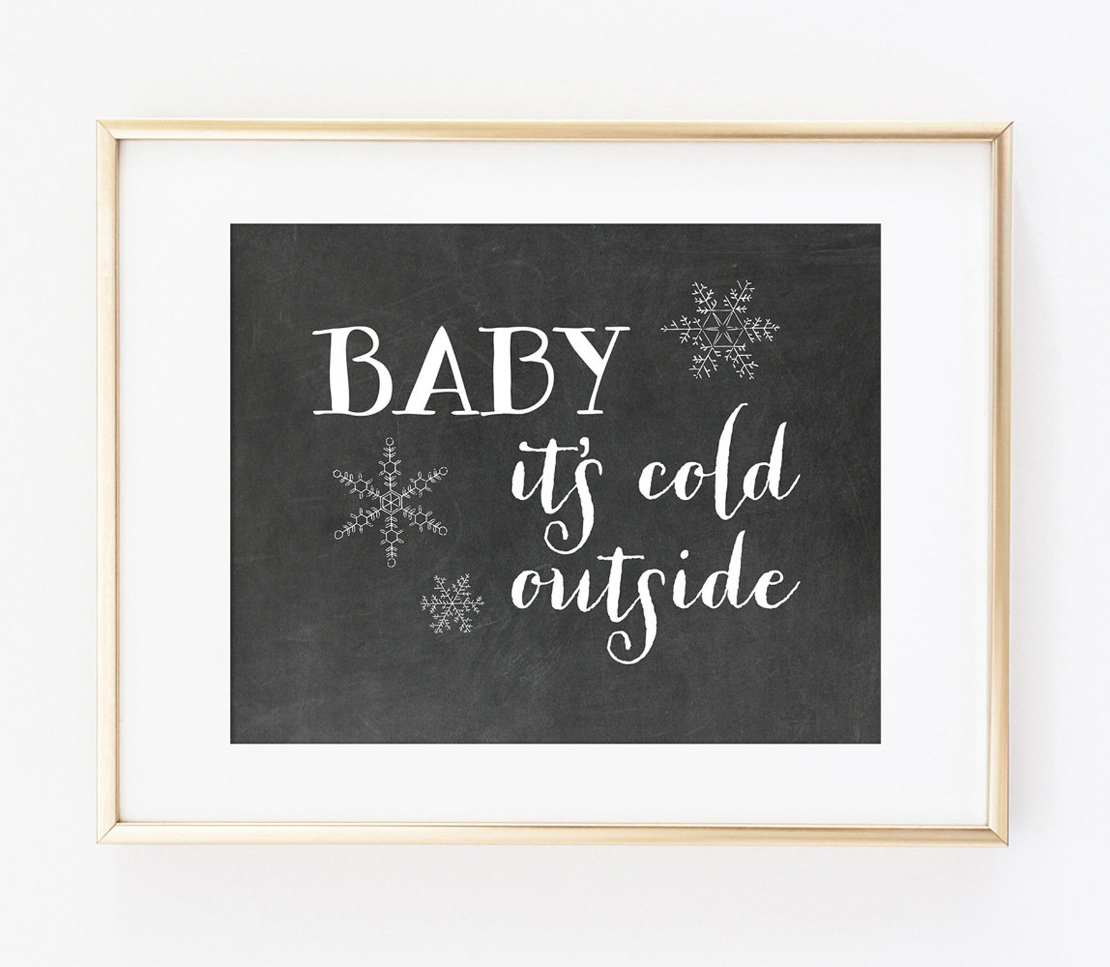 Baby It's Cold Outside Printable Art Print, Christmas Printable ...