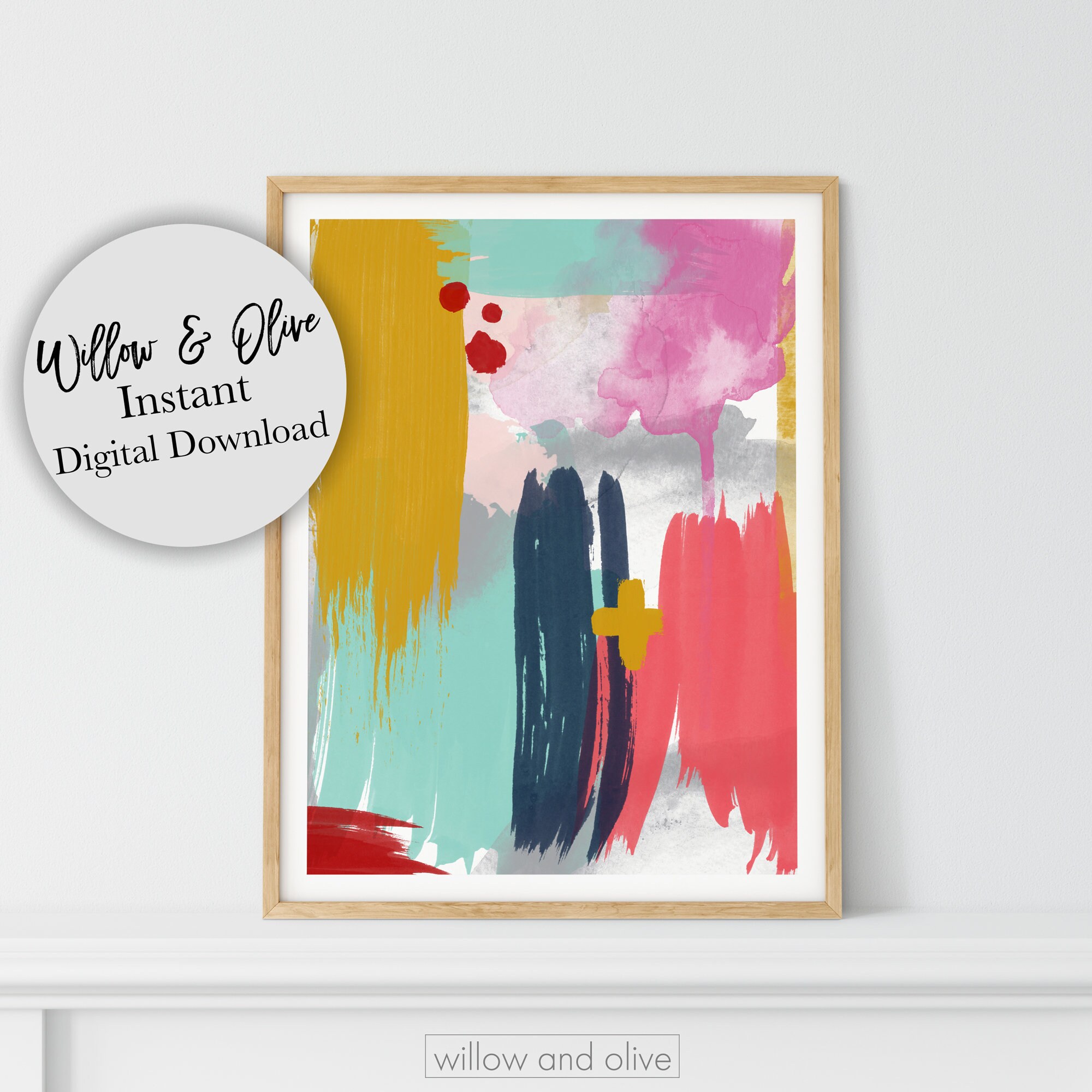 Abstract PRINTABLE ART Abstract Watercolor Printable - Etsy