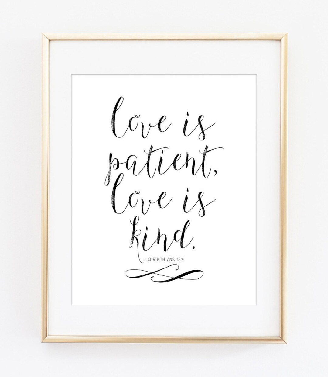 Love is Patient Love is Kind Printable Art Print 1 Corinthians 13:4 ...