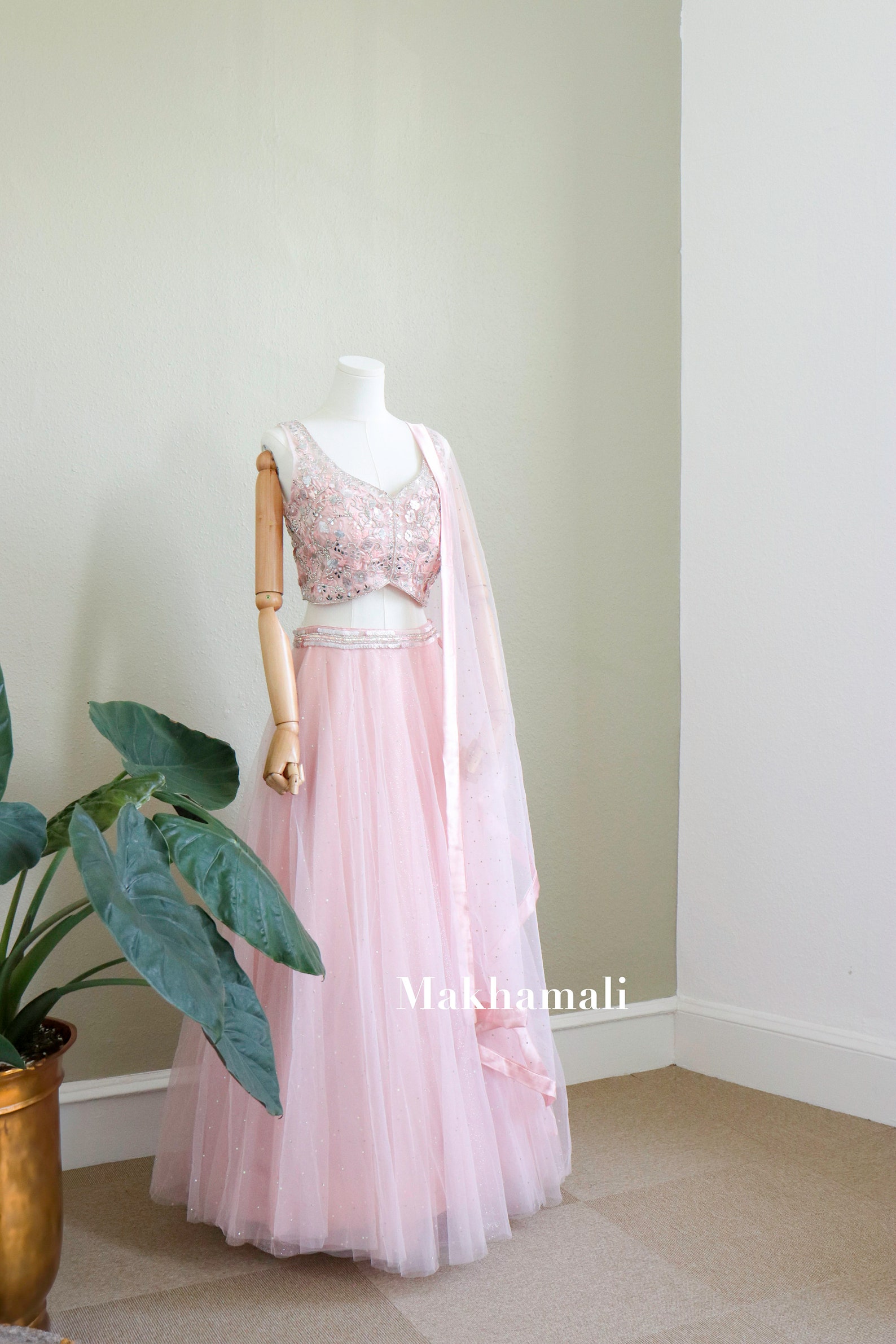 Handwork Pink Lehenga main image 0