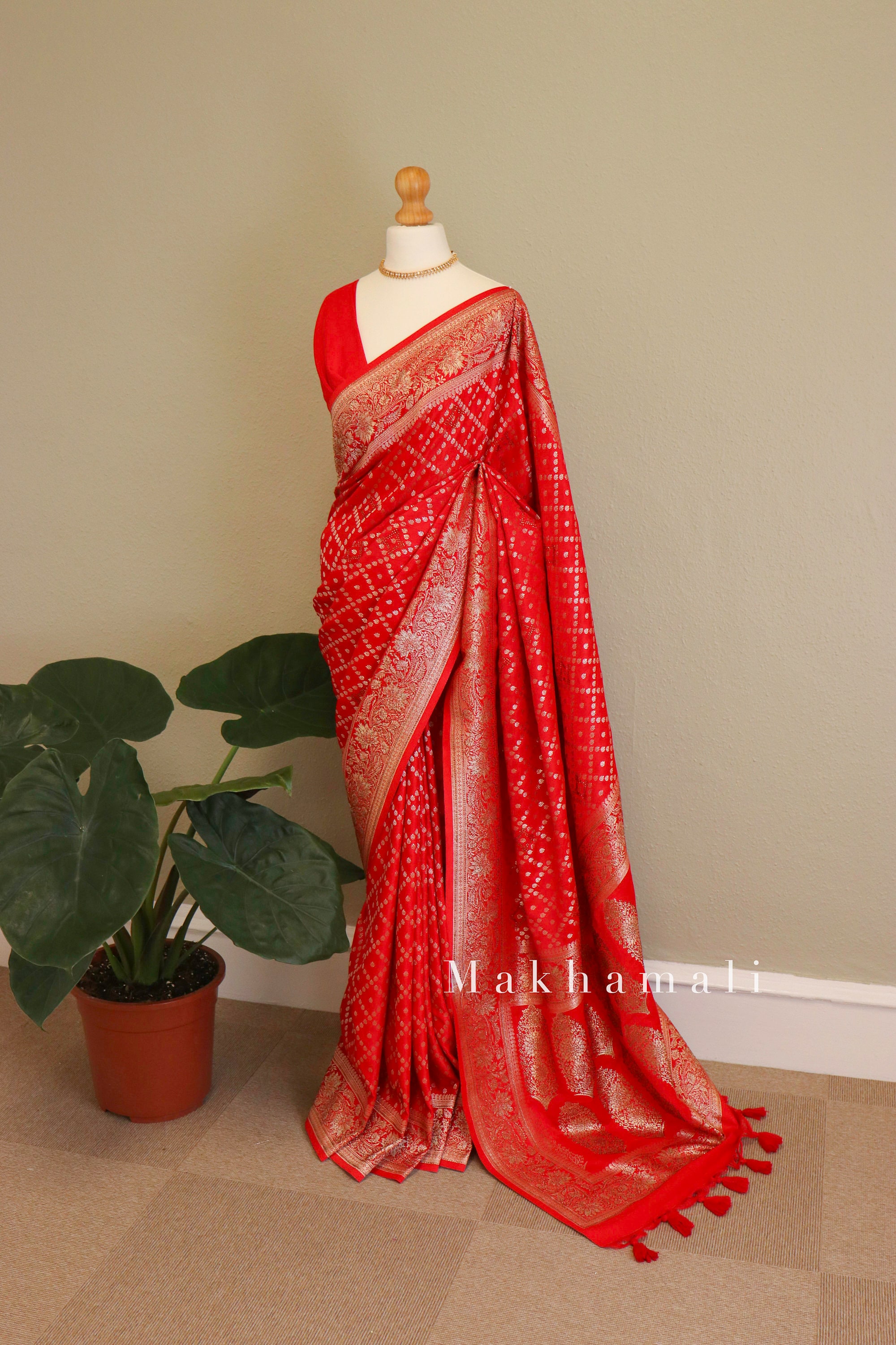 Red Bridal Saree Etsy UK