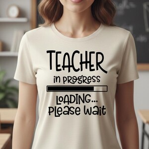 Teacher Svg In Progress Loading Please Wait Svg, Dxf, Eps, Png Instant Digital Download Design Svg For Cricut, Silhouette Vector Cut Files