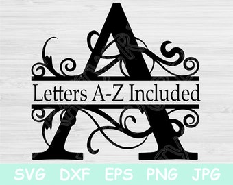 Download Split Monogram Svg Etsy