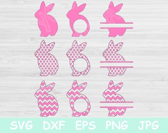 Download Easter Bunny Svg Easter Svg Files For Cricut Bunny Monogram Etsy