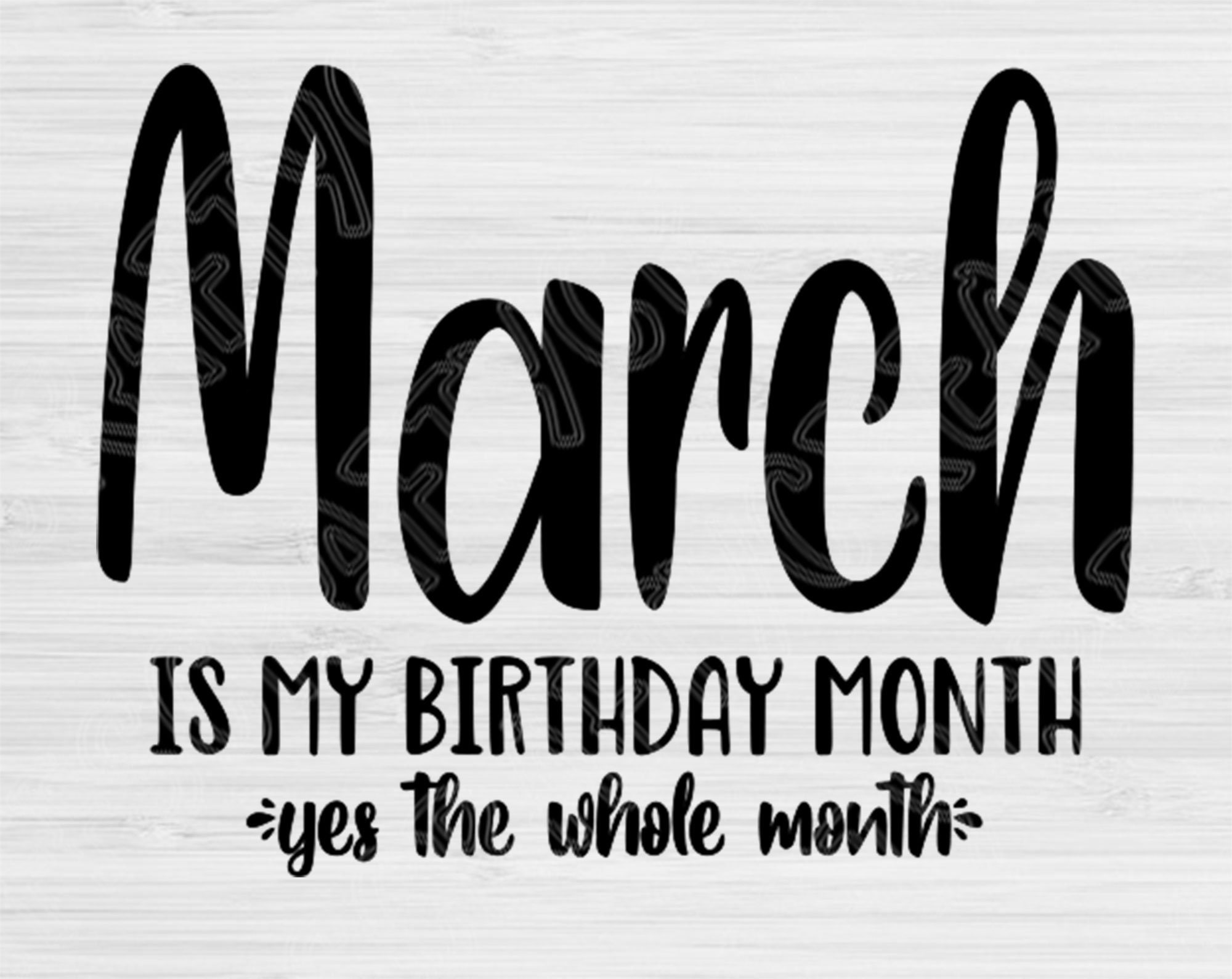 March Birthday Svg Its My Birthday Svg March is My Birthday Etsy