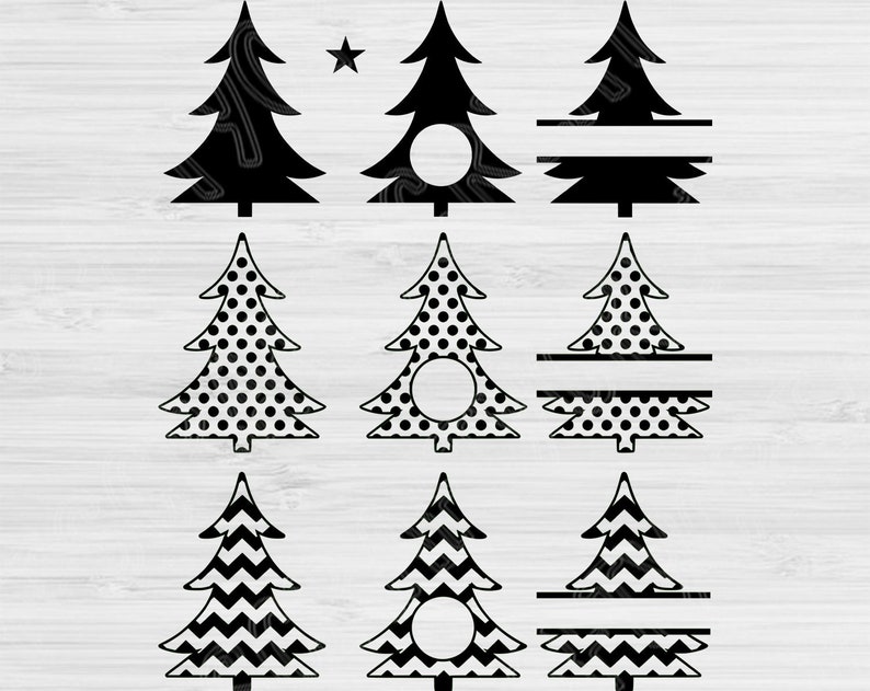 Download Christmas Tree Svg Christmas Svg Files. Split Chevron and ...