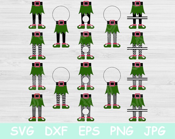 Download Elf Feet Svg Christmas Elf Svg Elf Monogram Svg Elf Legs Etsy