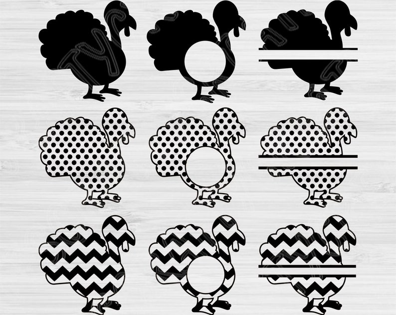 Download Turkey SVG Monogram Turkey Clipart. Thanksgiving Svg Files | Etsy