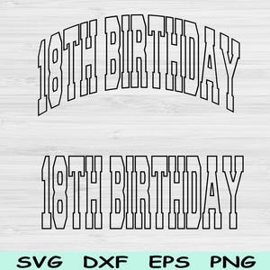18. Geburtstags-Svg Png-Schnitt-Dateien, achtzehn Geburtstags-Svg, 18 Jahre alte Art-Svg-Dateien für Cricut, achtzehn Geburtstags-Svg-Block-Digital-Designs