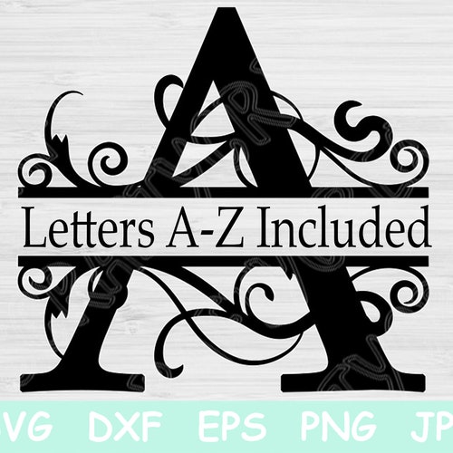 Split Monogram Svg Split Letter Svg. Alphabet Svg Files for - Etsy
