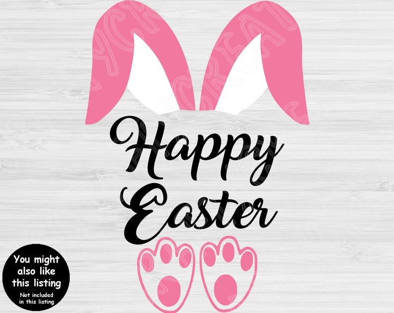 Easter Bunny Svg Monogram Cut Files Kid Digital Designs. Easter Svg Files for Cricut and Silhouette Bunny Svg Split Chevron and Polka Dots