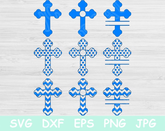 Download Cross Svg Easter Monogram Svg Christian Svg Files For Etsy