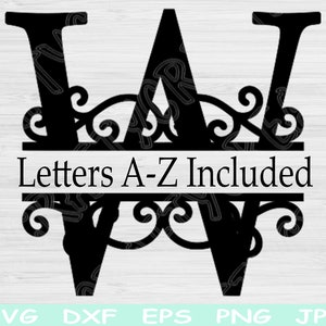 Monogramm Buchstabe SVG, Dxf, Eps, Png, Sofortiger digitaler Download Design Dateien für Cricut, Glowforge, Silhouette