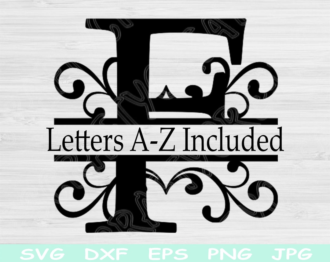 Split Font Svg, Split Letter Svg, Dxf, Eps, Png Instant Digital ...