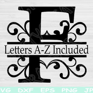 Split Font Svg, Split Letter Svg, Dxf, Eps, Png Instant Digital Download Design Svg File For Cricut, Glowforge, Silhouette Vector Cut Files