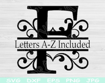 Split Font Svg, Split Letter Svg, Dxf, Eps, Png Instant Digital Download Design Svg File For Cricut, Glowforge, Silhouette Vector Cut Files