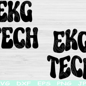 EKG Tech svg Dxf Png Eps Cut Files, Kardiologie svg, Herz-Svg-Dateien für Cricut, EKG Techniker svg Silhouette digitaler Download Designs