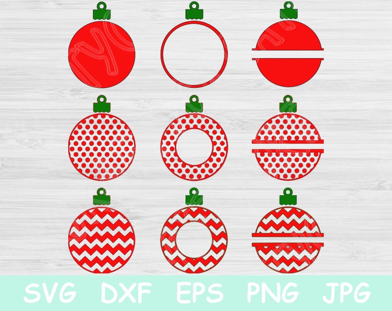 Download Xmas Holiday Monogram Htv Split Chevron And Polka Dots Cutting Files For Cricut And Silhouette Christmas Ornament Svg Christmas Svg Files Templates Craft Supplies Tools Safarni Org