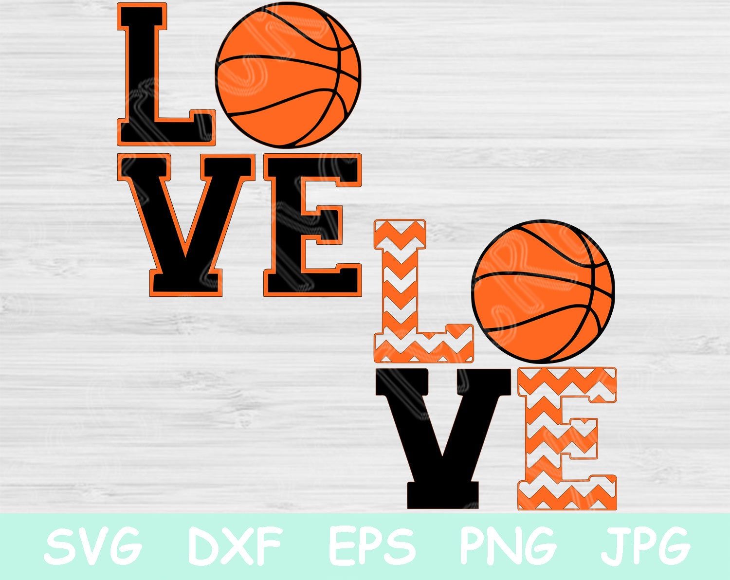 Download Love Basketball Svg Files with Chevron Print. Svg ...
