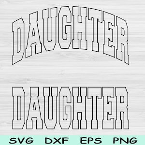 娘のSVGカットファイル、娘のPNG、娘の人生SVGファイル（Cricut用）、子供のSVG、子供のSVGブロックウェーブテキスト昇華デジタルデザイン