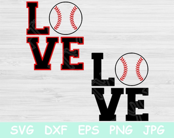 Love Baseball Svg Designs For Sister Or Mom Baseball Love Svg Etsy