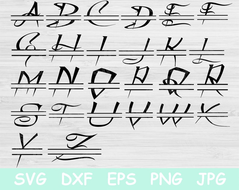 Download Split Monogram Svg Cricut And Silhouette Initial Cutting File Template Split Letter Svg Divided Script Digital Wedding Stencil Design Paper Party Kids Papercraft Deshpandefoundationindia Org
