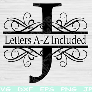 Monogramm Buchstaben SVG, DXF, PNG, Dxf, Eps, Png Sofortiger digitaler Download Design Dateien schneiden für Cricut, Glowforge, Silhouette Vektor