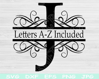 Monogramm Buchstaben SVG, DXF, PNG, Dxf, Eps, Png Sofortiger digitaler Download Design Dateien schneiden für Cricut, Glowforge, Silhouette Vektor