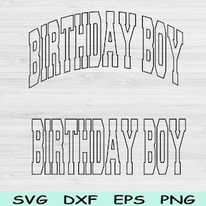 誕生日の男の子のSVG PNGカットファイル、誕生日のSVG、誕生日の男の子のシャツのSVGファイル（クリカット用）、誕生日の男の子のPNGウェーブテキスト昇華デジタルデザイン