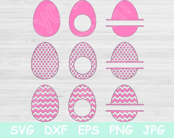 Download Easter Eggs Svg Files Split Chevron And Polka Dots Boy Easter Etsy