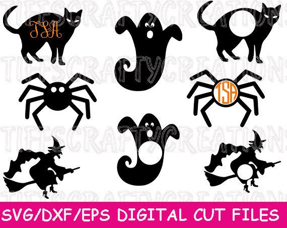 Download Ghost Svg Witch Monogram Svg. Halloween Monogram Bundle ...