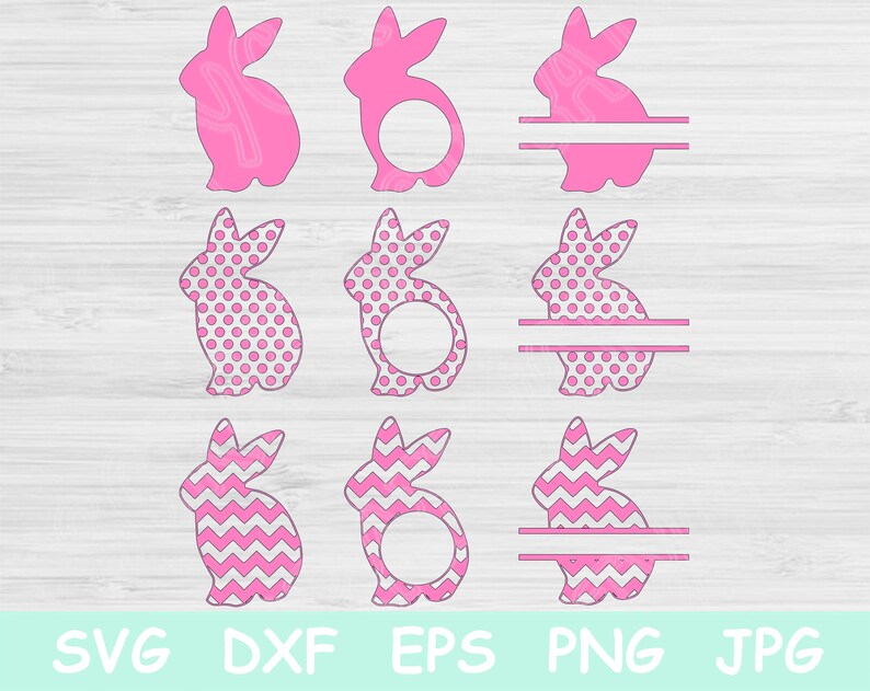 Download Bunny Svg Split Chevron et Polka Dots. Fichiers Svg de ...