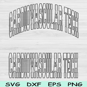 Archivos SVG de tecnología cardiovascular, PNG de tecnología cardiovascular, Archivos SVG cardiovasculares para Cricut, Diseño de sublimación de texto de onda SVG de tecnología cardíaca