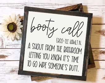 Booty Call Svg, Funny Bathroom Svg, Bathroom Humor Svg, Toilet Wall Art Svg, Funny Quote Bathroom Sign, Restroom Svg Cut File For  Cricut