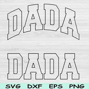 Dada svg Png schneiden Dateien, Vati-Svg, Vati-Svg-Dateien für Cricut, Vati-Leben-Svg, Vater-Svg, Dada-Png-Block-Wave Text Sublimation Digitale Designs