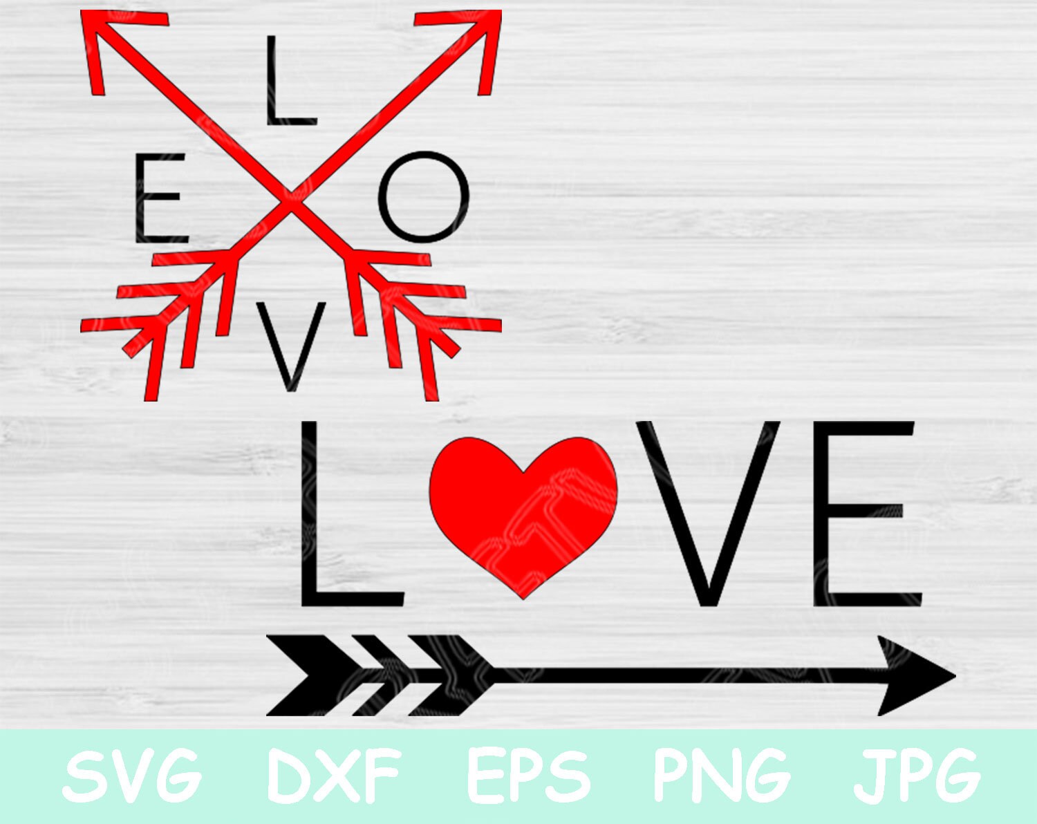 Download Valentine Svg With Heart Svg For Iron On Template Love Arrow Etsy