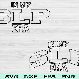 In mijn SLP-tijdperk Svg Dxf Png-bestanden knippen, SLP Svg, spraaktaal patholoog Svg-bestanden voor Cricut, Wave blok tekst sublimatie digitale ontwerpen