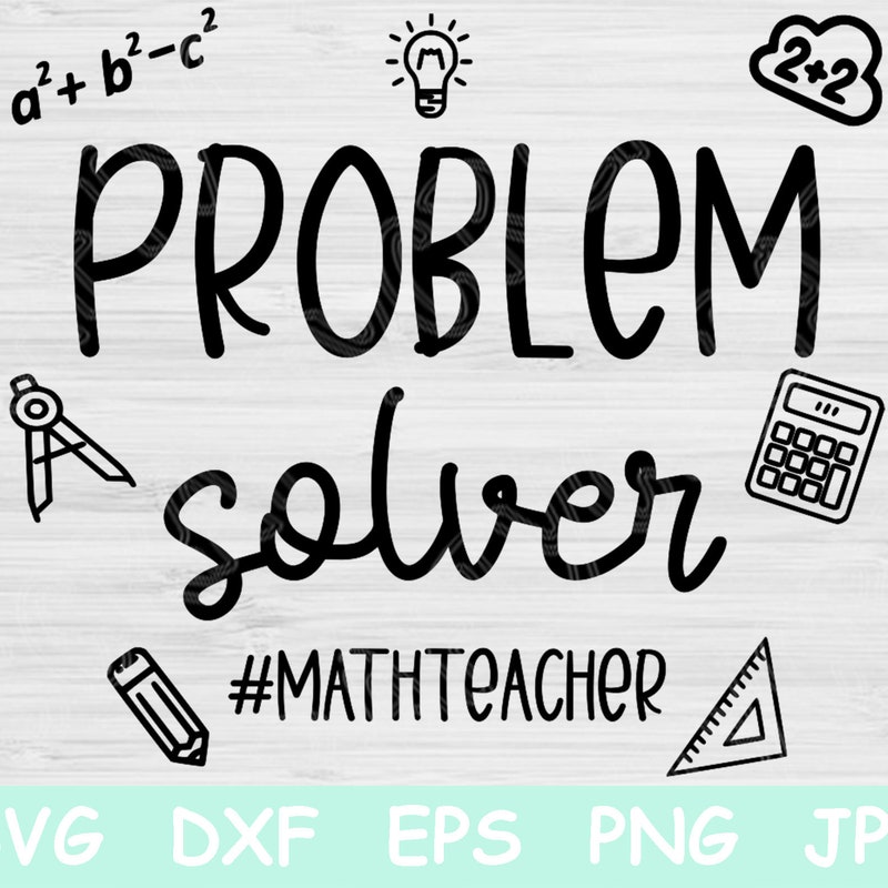 Math Teacher Svg - Etsy