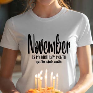 November Birthday Svg, November Girl Svg, November Is My Birthday Month Svg Files for Cricut, November Birthday Shirt Svg, Birthday Svg Png